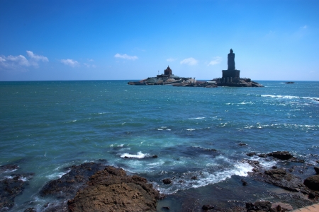 Thiruvalluvar statue, Kanyakumari, Tamilnadu, Indiaの写真素材