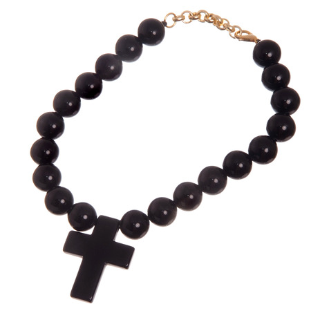 CostumÐµ jewelry cross pendant isolated on whiteの写真素材