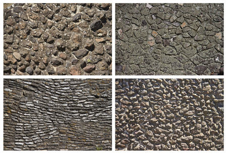 set of different masonry texturesの写真素材