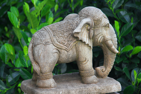 stone sculpture of the elephantの写真素材