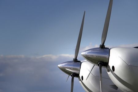 airplane engine and propeller closeupのeditorial素材