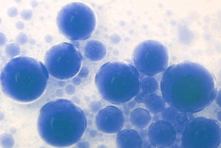 abstract background with blue bubblesの写真素材