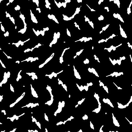Abstract seamless ink pattern on black background. Creative  artistic surface pattern design. Hand drawn modern textureのイラスト素材