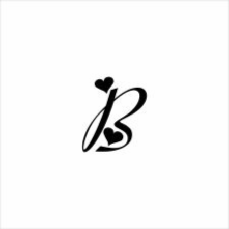 logo B and Love icon vector designsのイラスト素材