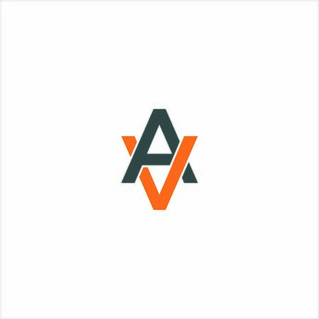 AV logo design icon templateのイラスト素材