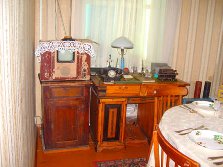 Interior room with Soviet timesの写真素材