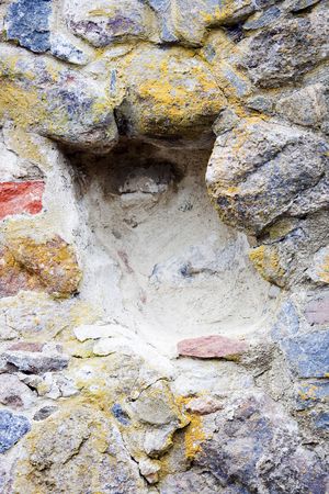 Ruins of a medieval castle in spring.の写真素材