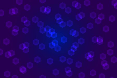 Blockchain Technology Background. Blue Digital Pattern. Bussines Concept Banner. Blockchain Vector...