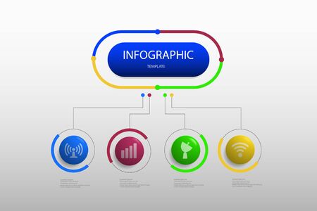 Infographic design on the grey background.のイラスト素材