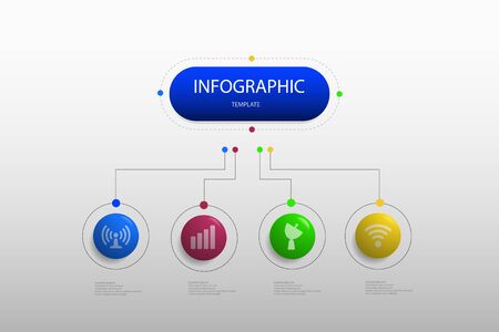 Infographic design on the grey background.のイラスト素材