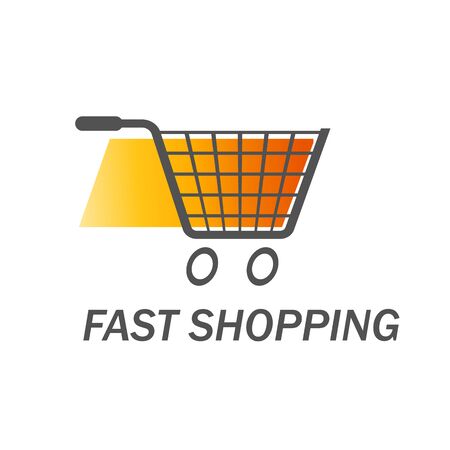 Online shop, online store logo. Logotype For business. isolated vector illustration.のイラスト素材