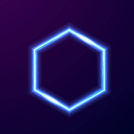 Hexagonal Border with Light Effects. Vector for your partyのイラスト素材