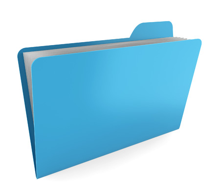 Folder with files. 3d illustration on white background の写真素材
