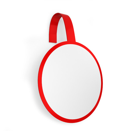 Advertising wobbler. 3d illustration isolated on white backgroundの写真素材