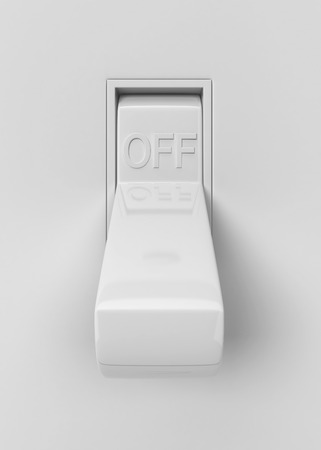 Light switch. 3d illustration isolated on white background