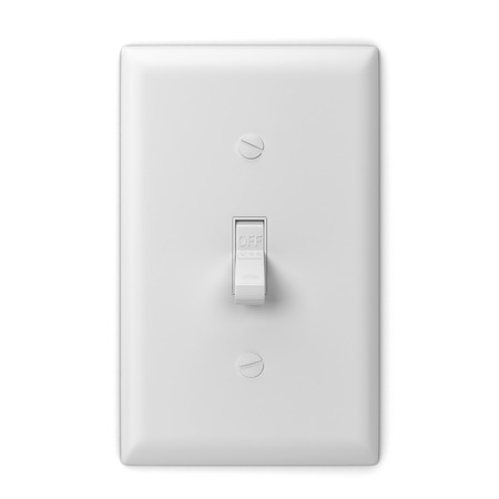 Light switch. 3d illustration isolated on white background