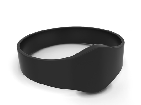 Rfid bracelet. 3d illustration isolated on white backgroundの写真素材