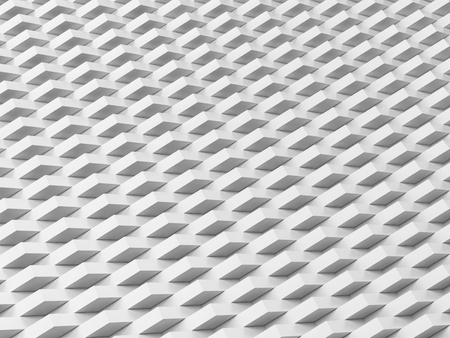 Abstract white geometric background. 3d illustrationの写真素材