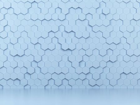Abstract hexagon background. 3d illustration 