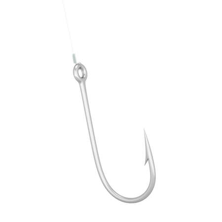 Fishing hook. 3d illustration isolated on white backgroundの写真素材