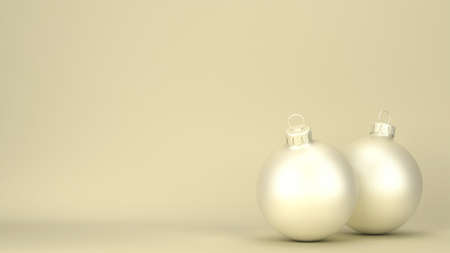 Shiny christmas ball toy. 3d illustration. Minimal conceptの写真素材