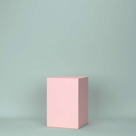 Simple podium stand. Minimal scene. 3d illustrationの写真素材