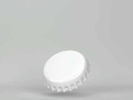 Bottle cap mockup. 3d illustration on gray background