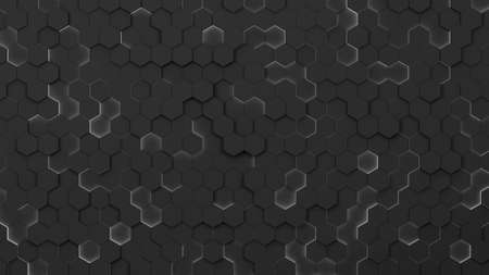Abstract hexagonal background. 3d illustration