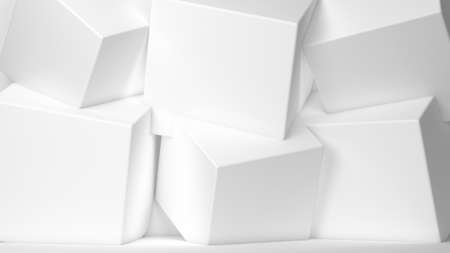 Abstract geometric primitive background. 3d illustrationの写真素材