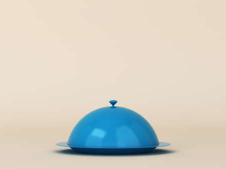 Restaurant cloche. Minimal scene. 3d illustrationの写真素材