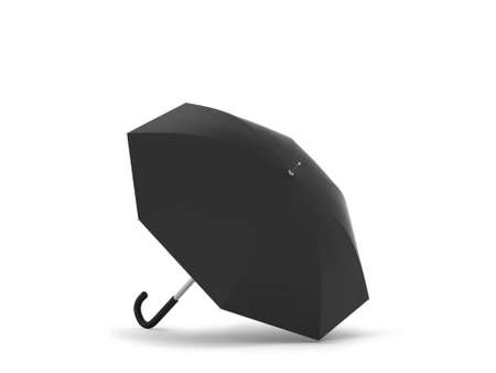 Blank opened umbrella. 3d illustration isolated on white backgroundの写真素材