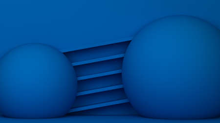 Abstract geometric primitive background. 3d illustrationの写真素材