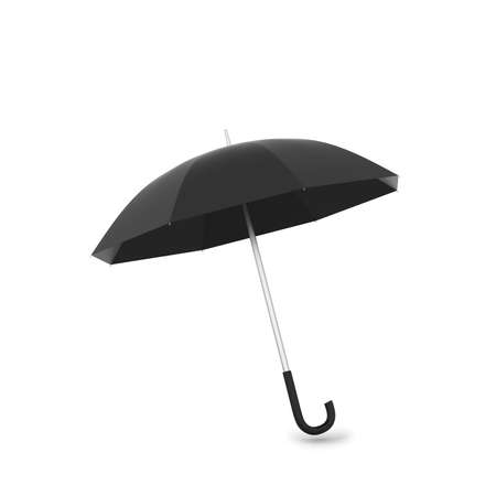 Blank opened umbrella. 3d illustration isolated on white backgroundの写真素材