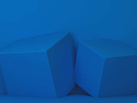 Abstract geometric primitive background. 3d illustrationの写真素材