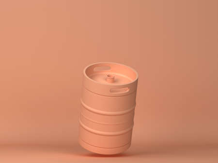 Beer keg. Minimal scene. 3d illustrationの写真素材