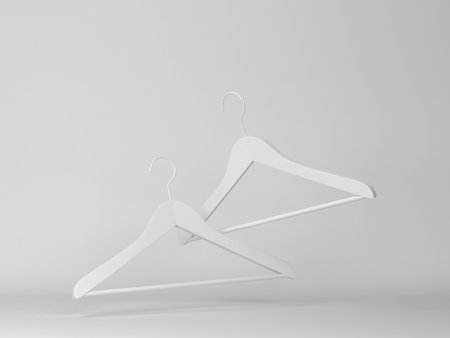 Cloth hanger. Minimal scene. 3d illustrationの写真素材
