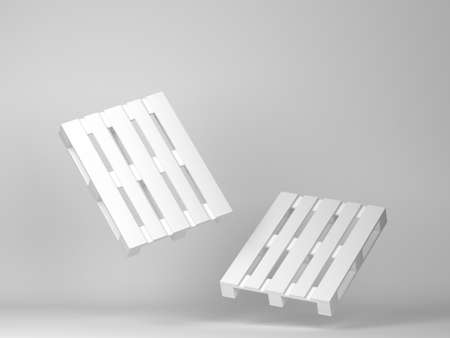 Pallet. Minimal scene. 3d illustration