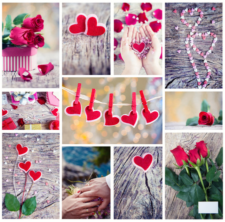 Collage for Valentine's dayの写真素材