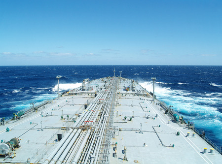 oil tanker ship on open ocean