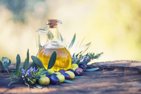 Extra virgin olive oilの写真素材