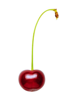 fresh red cherry berry isolated on a white background