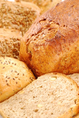 Composition with bread and rollsの写真素材