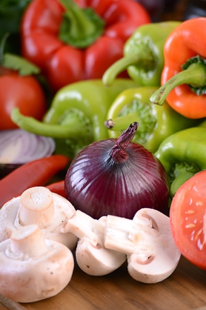 Composition with raw vegetablesの写真素材
