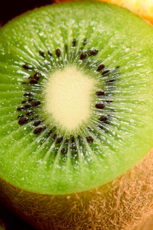 Closeup of kiwiの写真素材