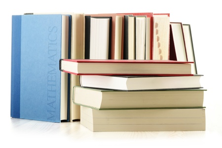 Composition with books on the tableの写真素材