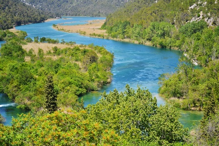 Waterfalls on Krka River  National Park, Dalmatia, Croatiaの写真素材