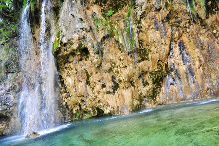 Waterfalls in Plitvice Lakes National Park, Croatiaの写真素材