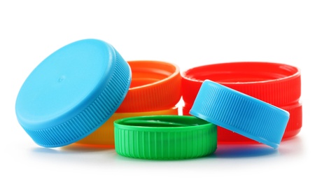 Plastic bottle cap isolated on white