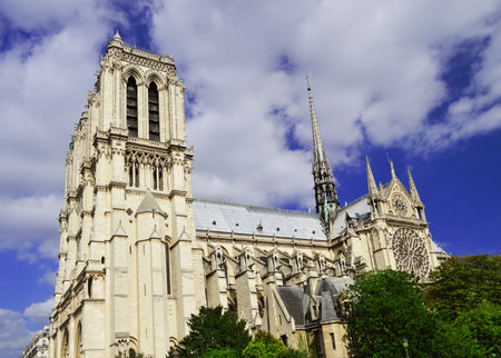 Notre-Dame Cathedral in Paris, Franceのeditorial素材