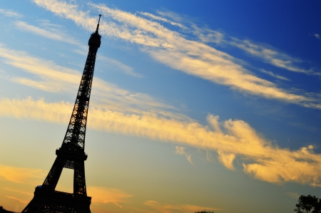 The Eiffel Tower in Paris, Franceの写真素材